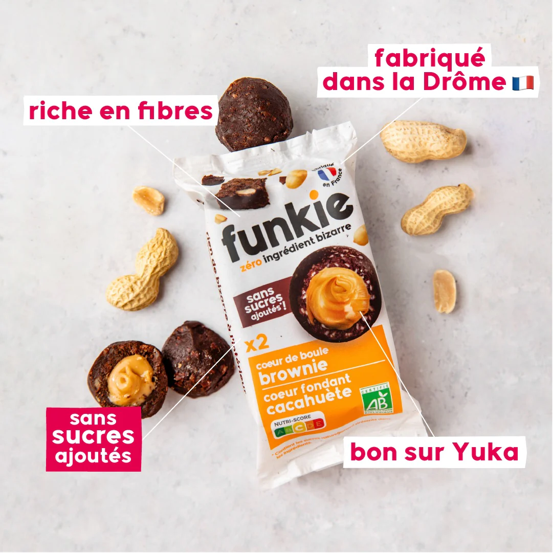 LOT Cœurs de Boule Brownie • Beurre de Cacahuète x4 - Image 3